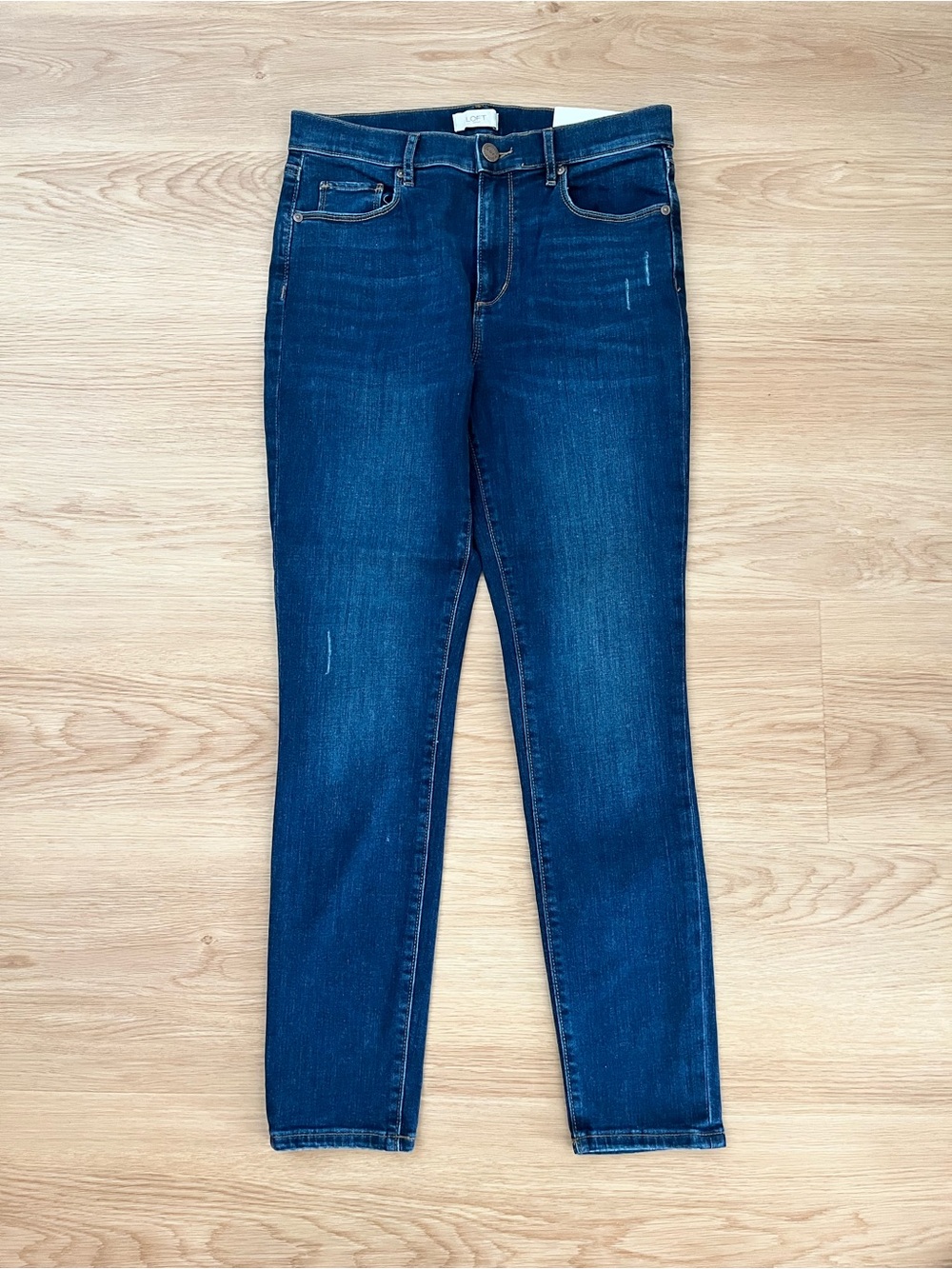 LOFT Dark Indigo Skinny Jeans